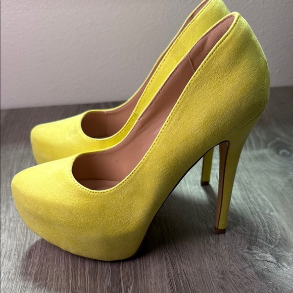 Dream Pairs Yellow High Heels Stiletto - Picture 3 of 6